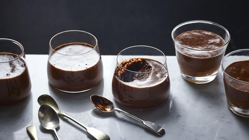 Chocolate olive oil mousse