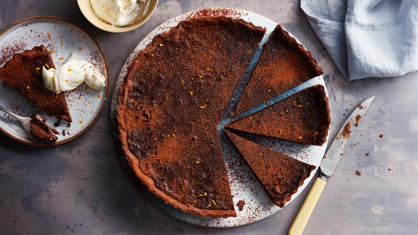 Chocolate orange tart