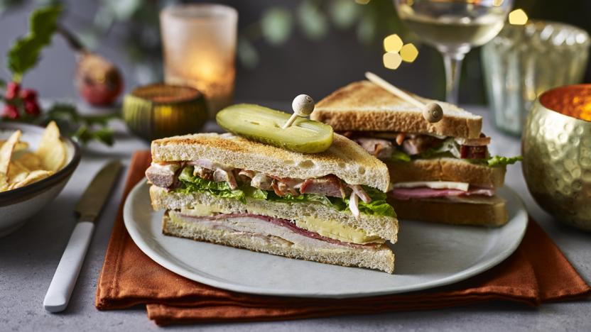 Christmas leftovers sandwich