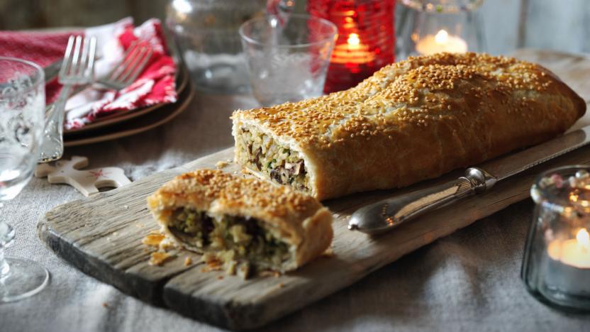 Christmas veggie Wellington