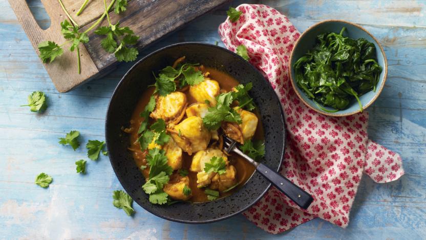 Clementine and cod curry