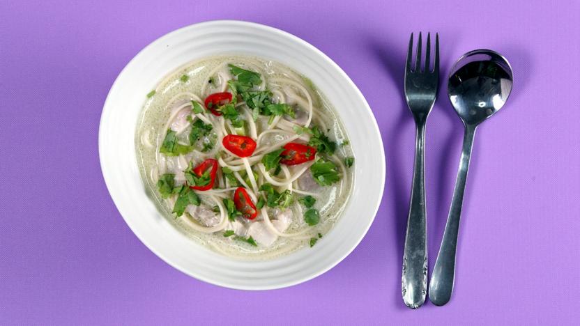 Coconut Chicken Noodle Soup Recipe Bbc Food