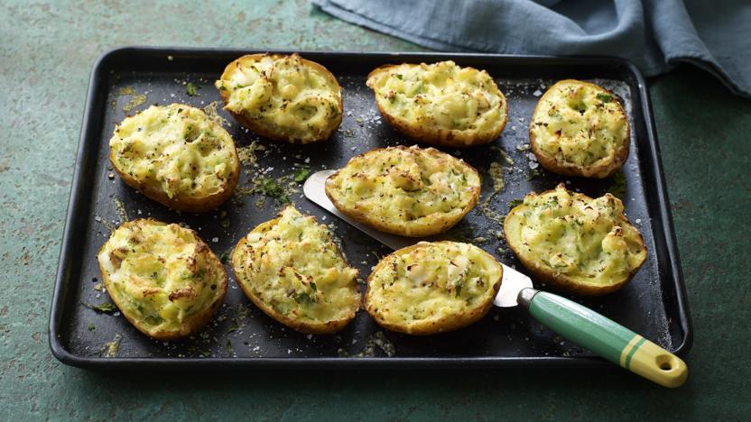 Cod and parsley stuffed jacket potato