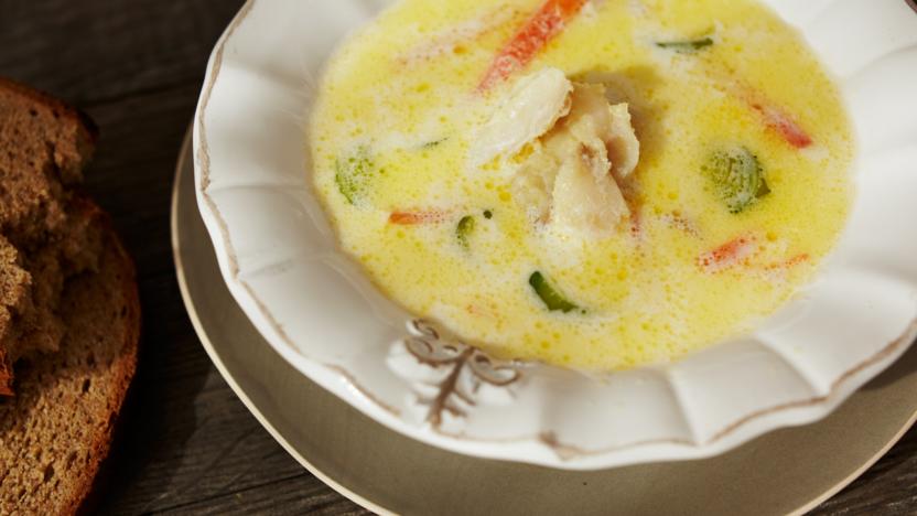 Codfish (klippfisk) soup