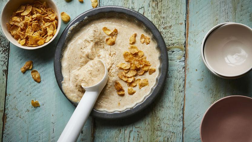 Honey nut cornflake ice cream recipe - BBC Food