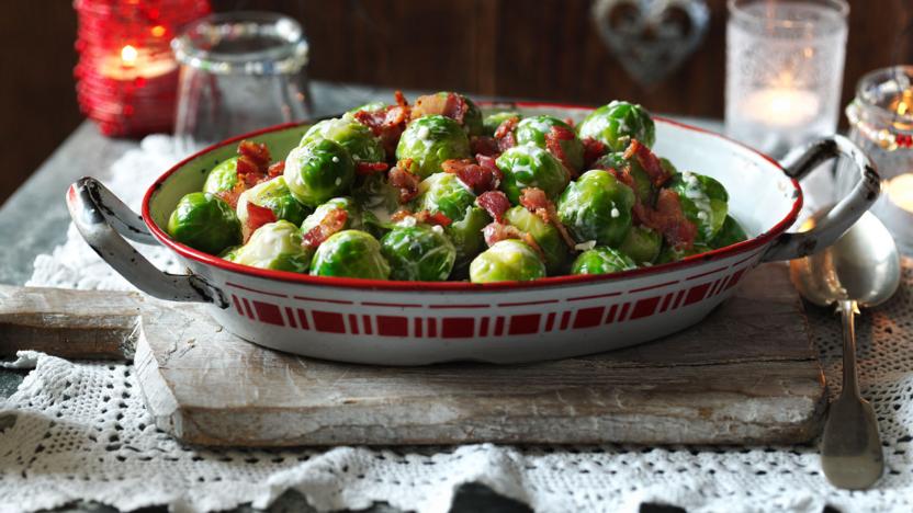 Sprouts with crispy bacon