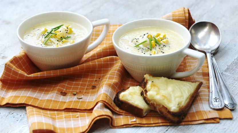 Creamy sweetcorn soup