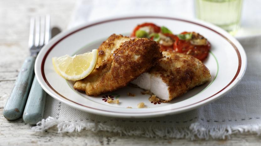 Crispy parmesan chicken