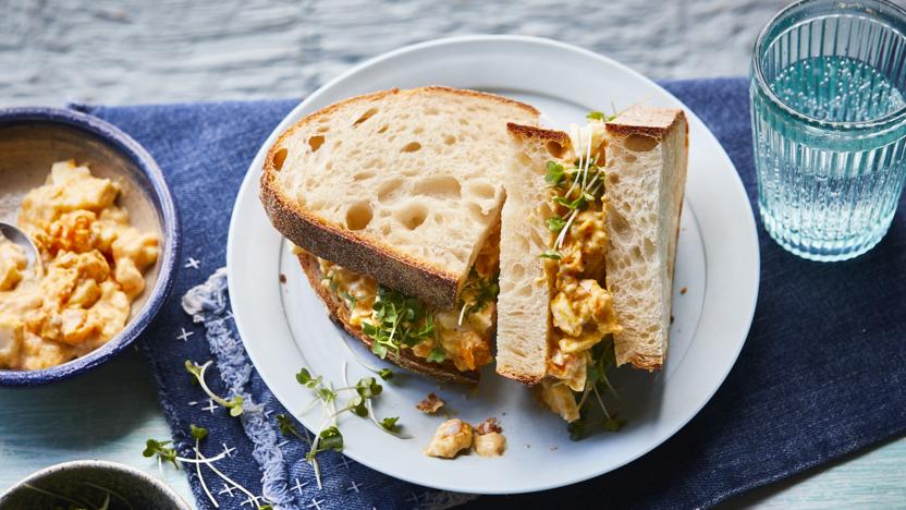 Curried egg mayo sandwich