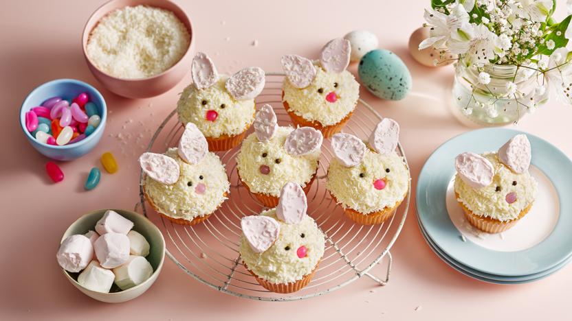 Easter bunny lemon cupcakes