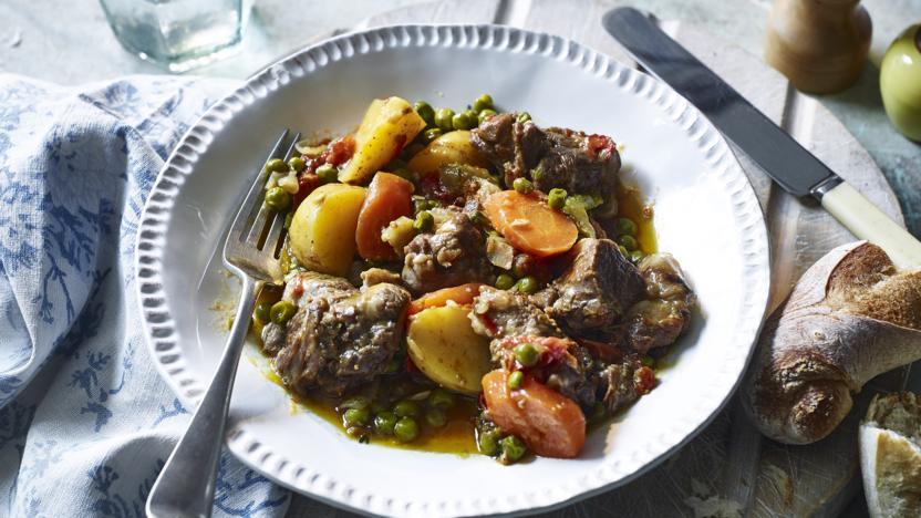 Easter lamb with peas 