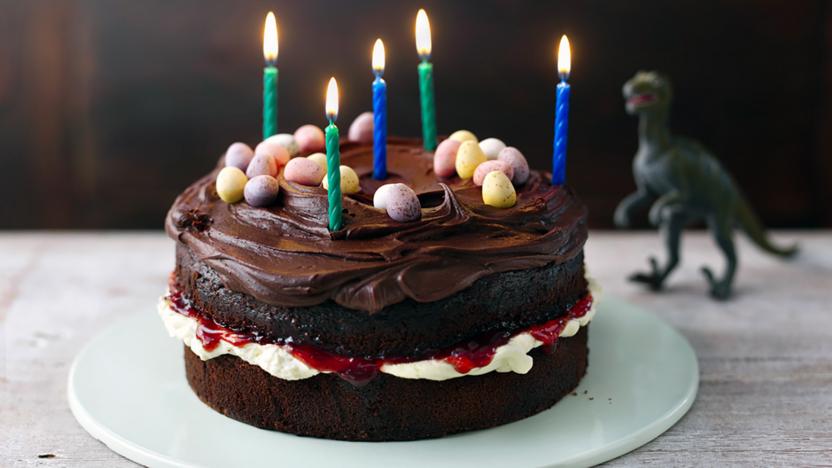 Happy Anniversary Chocolate Cake On Yellow Stock Photo 1355569820 |  Shutterstock