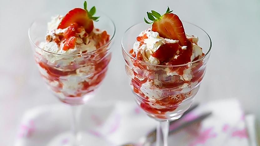 Eton mess with ginger cordial