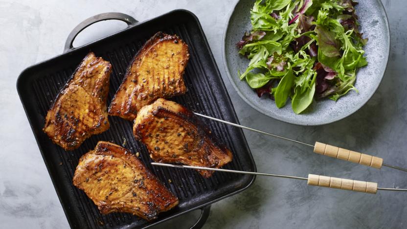 Grilled pork chops