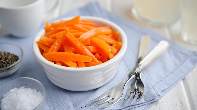 Ginger-glazed carrots