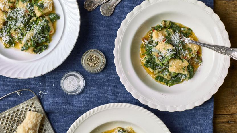 Gnocchi with wild rocket