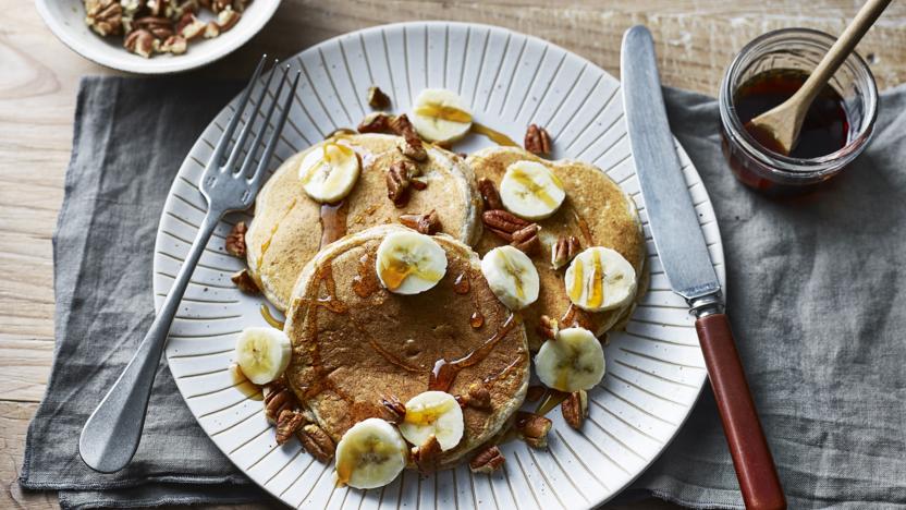 Healthier banana pancakes