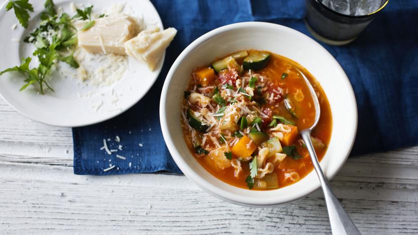 Spring minestrone soup with pesto recipe - BBC Food