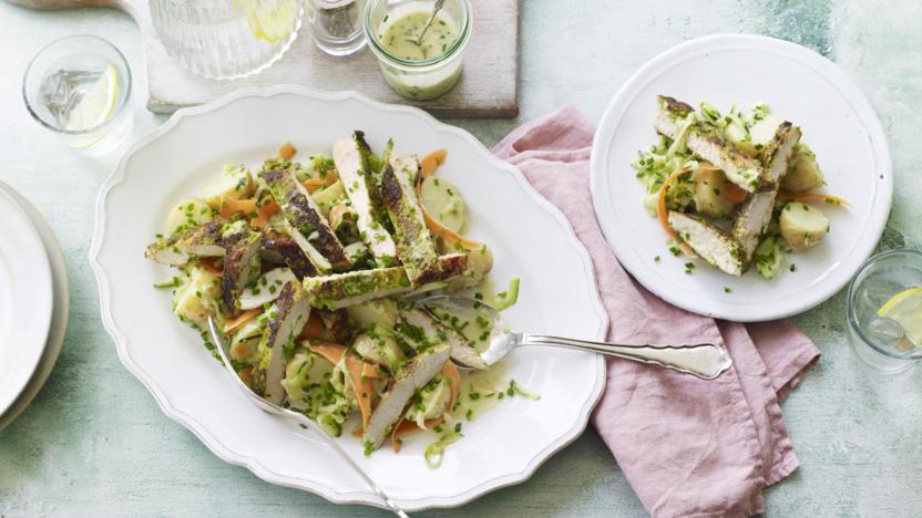 Herby chicken and potato salad recipe - BBC Food