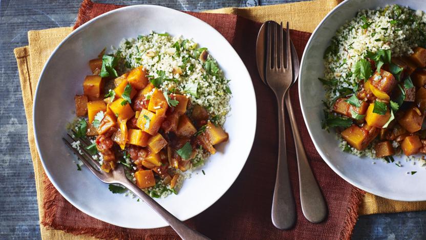 Butternut squash tagine with couscous