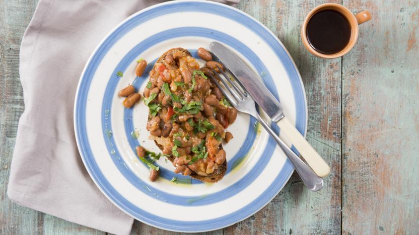 Homemade beans on toast