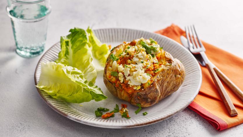 Indian-style baked potatoes 