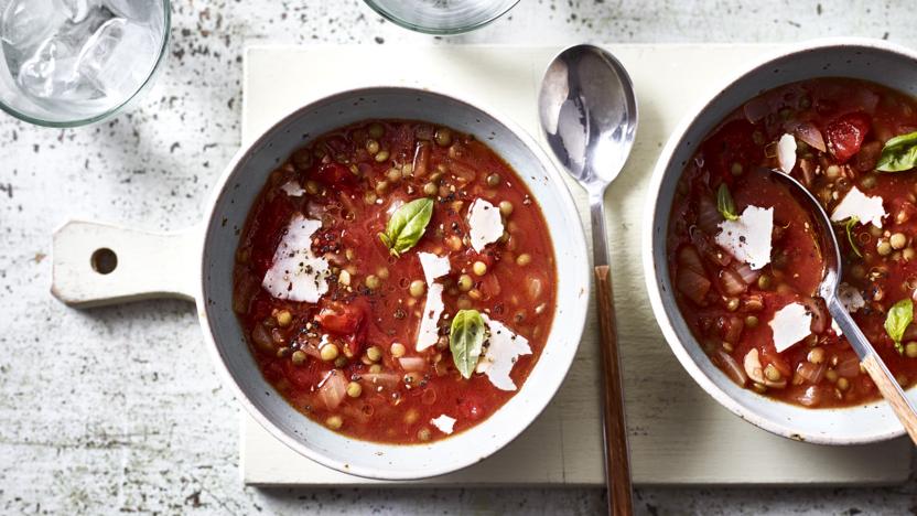 Italian green lentil soup