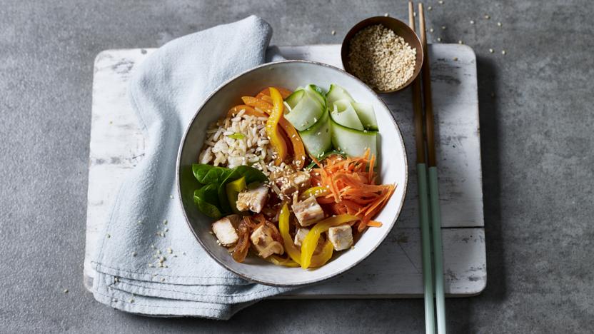 Korean-inspired turkey bowl