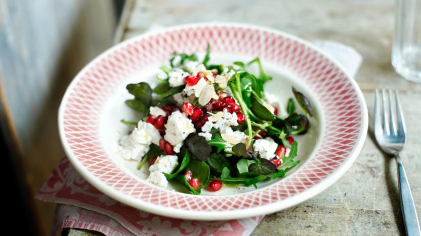 Feta and pomegranate salad