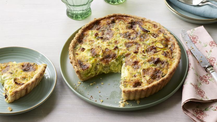 Leek and Stilton quiche