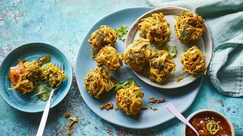 Leftover vegetable bhajis