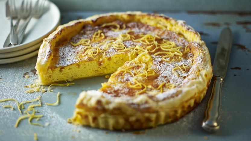 Lemon and ricotta tart