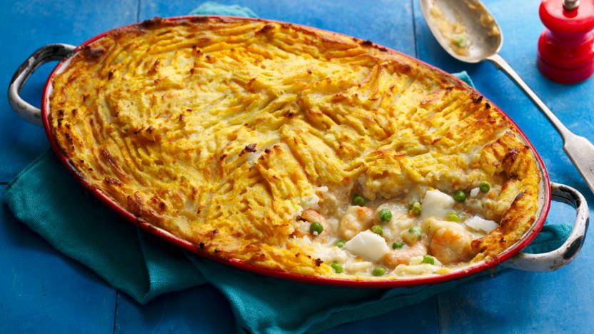 Healthy fish pie