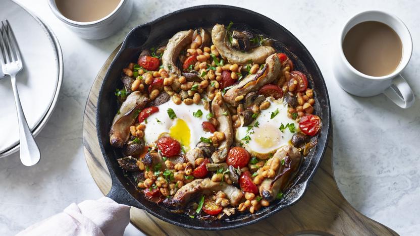 One-pan veggie English breakfast recipe - BBC Food