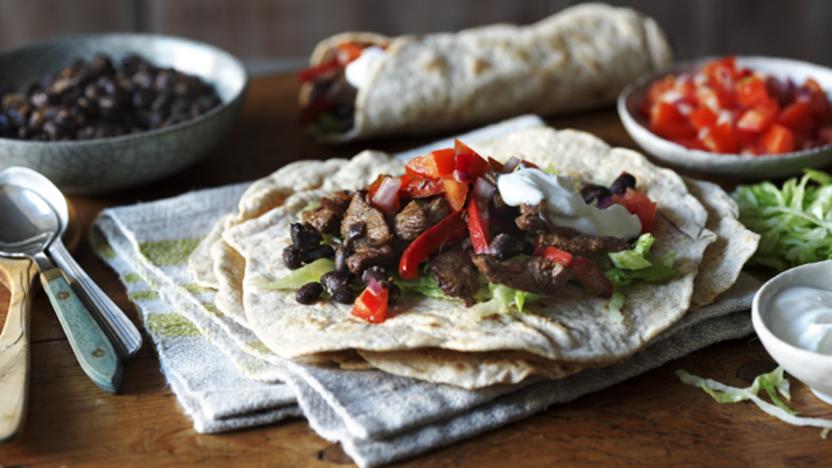 Beef And Bean Burrito Recipe Bbc Food