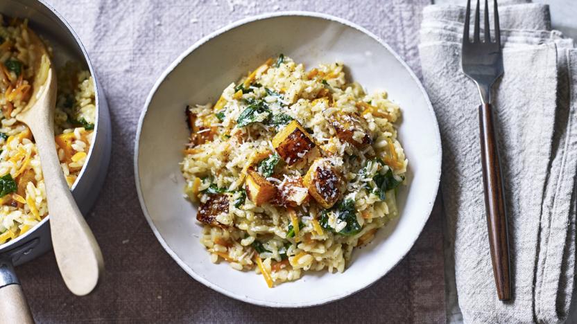 Low-FODMAP vegetable risotto 