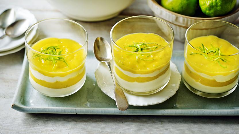 Sugar-free mango and lime mousse