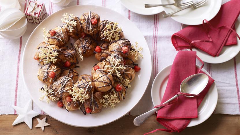 Mary S Christmas Choux Wreath Recipe Bbc Food