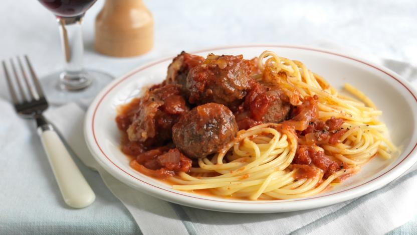 Meatballs With Tomato Sauce Recipe BBC Food   Meatballswithtomatos 74759 16x9 