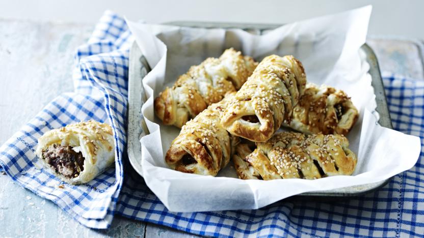 Black pudding sausage rolls