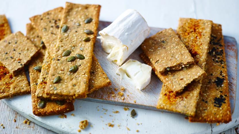 Multi-seed savoury crackers 