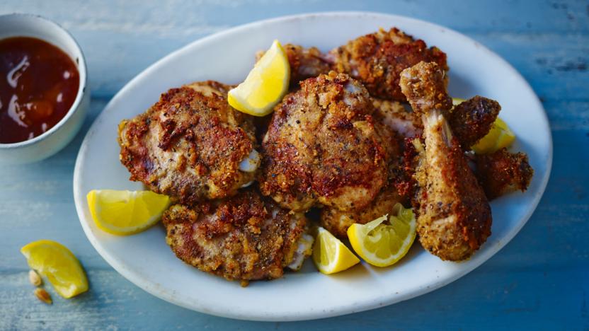 Oven-fried chicken