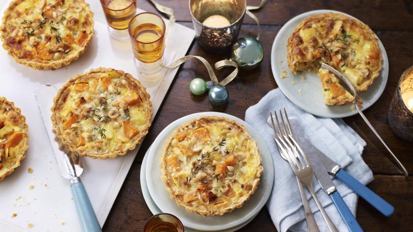 Cheesy parsnip and sweet potato tarts recipe - BBC Food