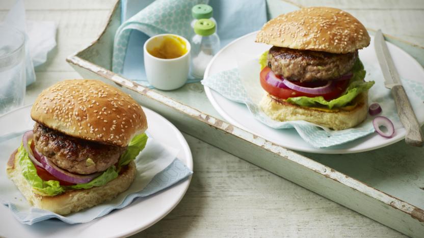 Pork and apple burgers