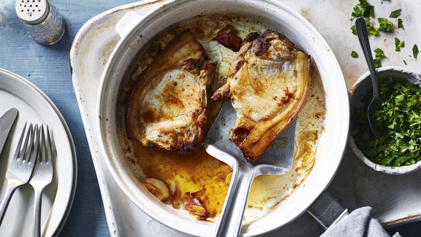 Pork chops with gremolata