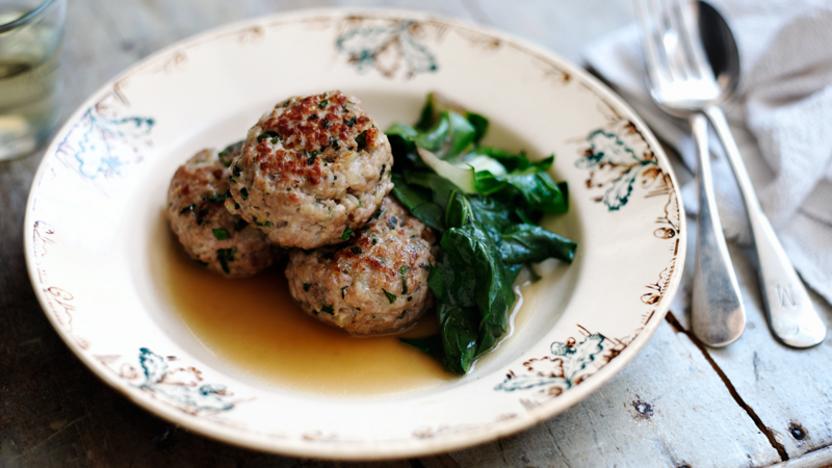 Pork meatballs with anchovies