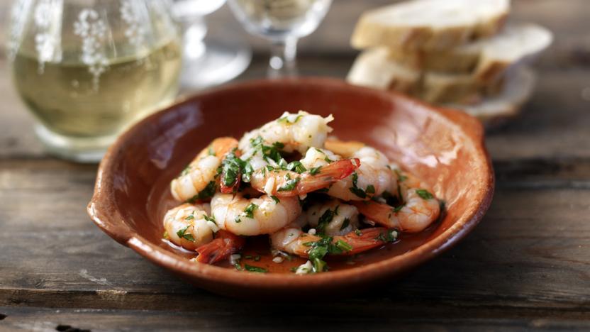 Prawns with garlic butter