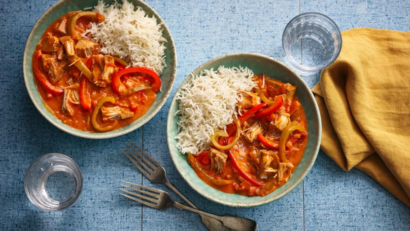 Pulled jackfruit coconut stew 