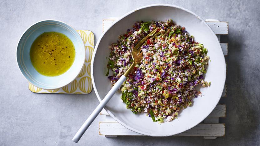 Rainbow vegetable ‘couscous’