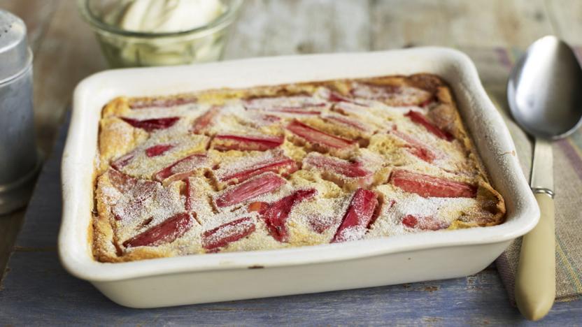 Rhubarb and vanilla clafoutis